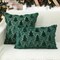 Christmas Tree Decorative Pillow Covers 18x18 Set of 2, Green Soft Plush Faux Fur Farmhouse Throw Cushion Cases for Xmas Winter Holiday Home Decorations